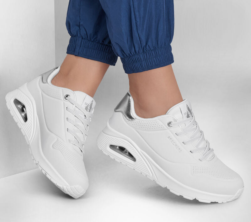 Skechers Uno Stand On Air 155196-WSL ženske tenisice bijelo/srebrne