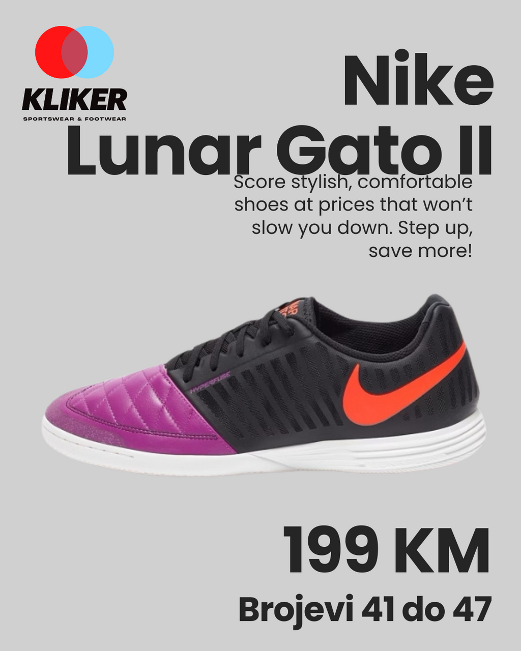 Nike LUNAR GATO II 580456-502 muške tenisice za futsal