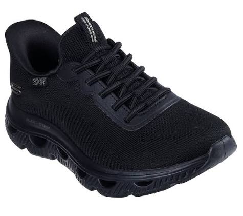 Skechers Slip-ins BOBS Sport Arc Waves ženske tenisice - crne 117629-BBK