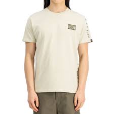 Alpha Industries Camo Sleeve T muška majica - vintage bijela 156522-300