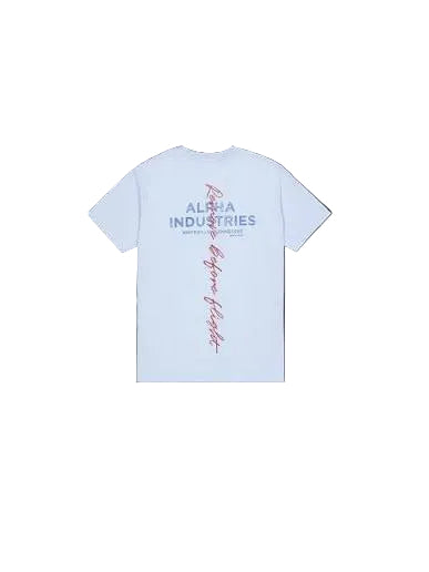 Alpha Industries Signature Backprint T muška majica - svijetloplava 148516-40